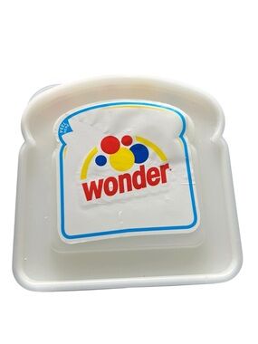 Wonder Bread White Sandwich Container 2006 Plastic Bread Box Vintage